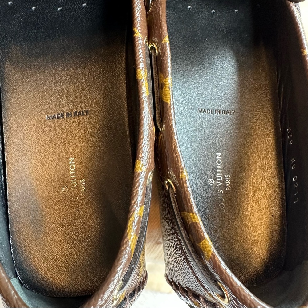 Louis Vuitton Monogram Flat Loafers Size 39 Made in Italy - Picture 9 of 11